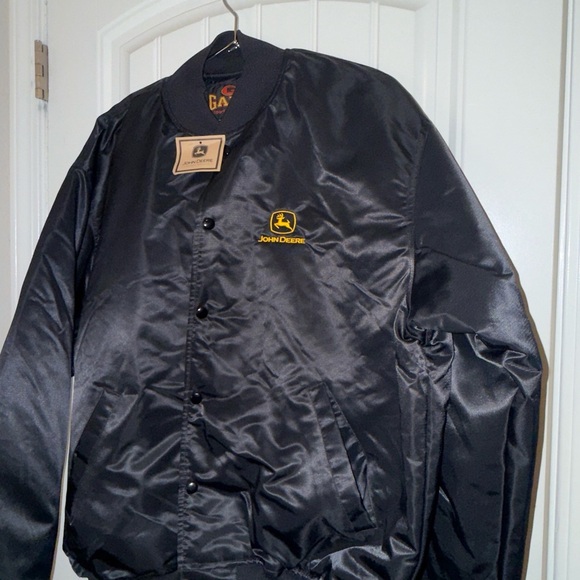 JOHN DEERE vintage Nothing Runs Like A Deere EMBROIDERED Tractor Jacket - Picture 1 of 10